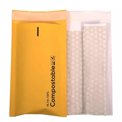 Karton SGS Recycled Kraft Mailers Przyjazne dla środowiska różowe podwójne papierowe koperty bąbelkowe Kraft